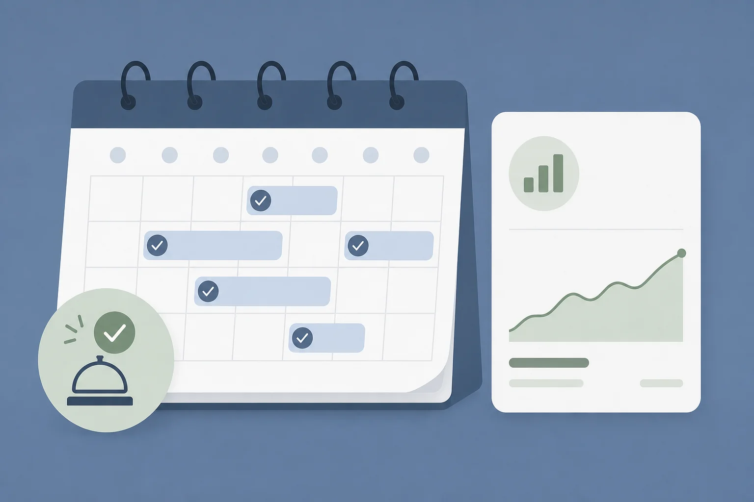 AI appointment booking calendar with revenue dashboard for local business agency services