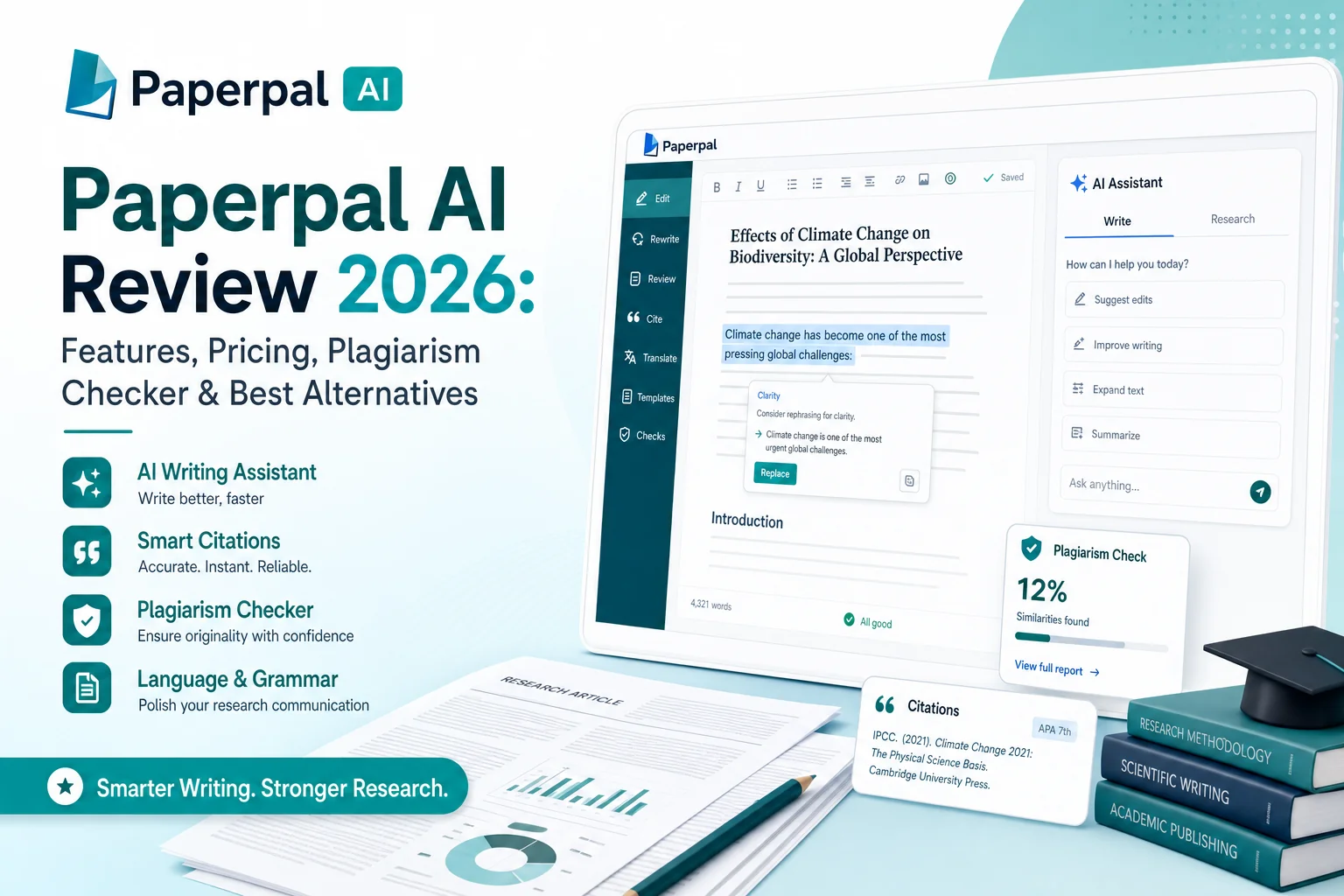 Paperpal AI Review 2026 - Academic writing tool with plagiarism checker and grammar correction