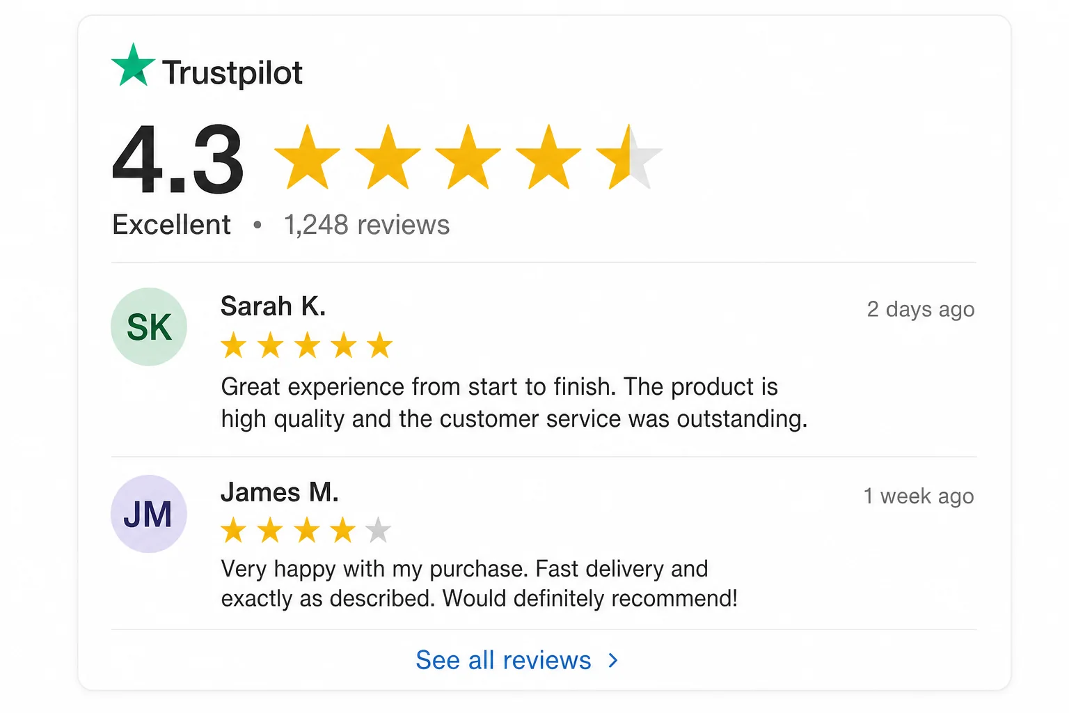 Syllaby AI Trustpilot review page showing 4.3 average rating from 64 reviews with positive user feedback