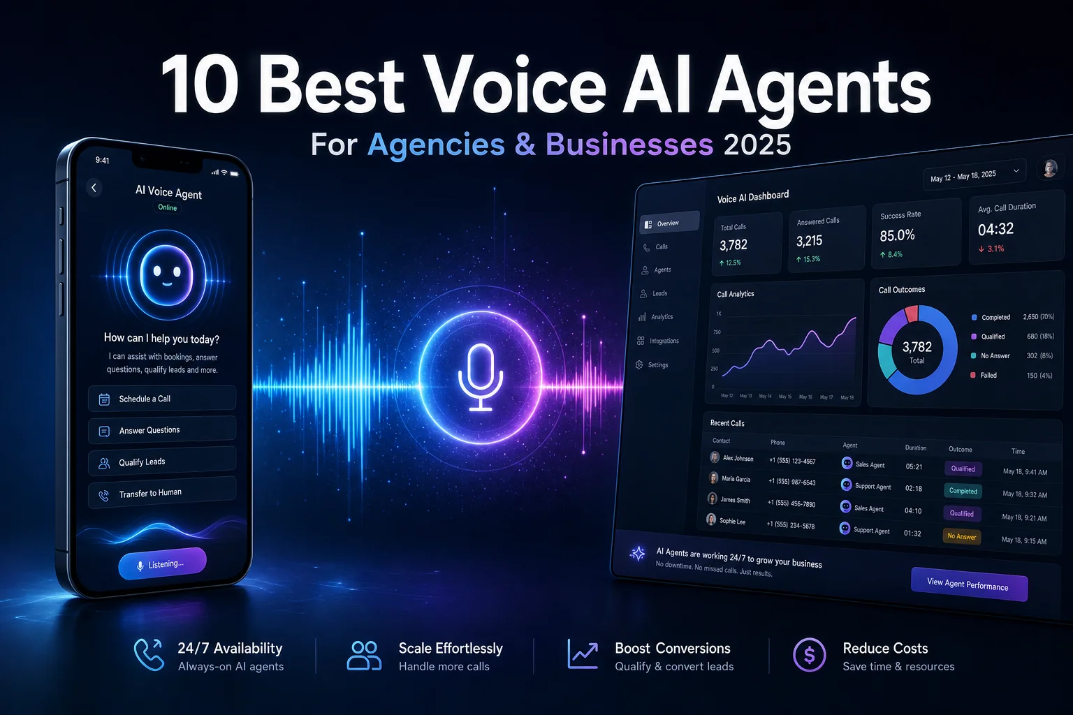 10 Best Voice AI Agents for Agencies and Businesses 2025